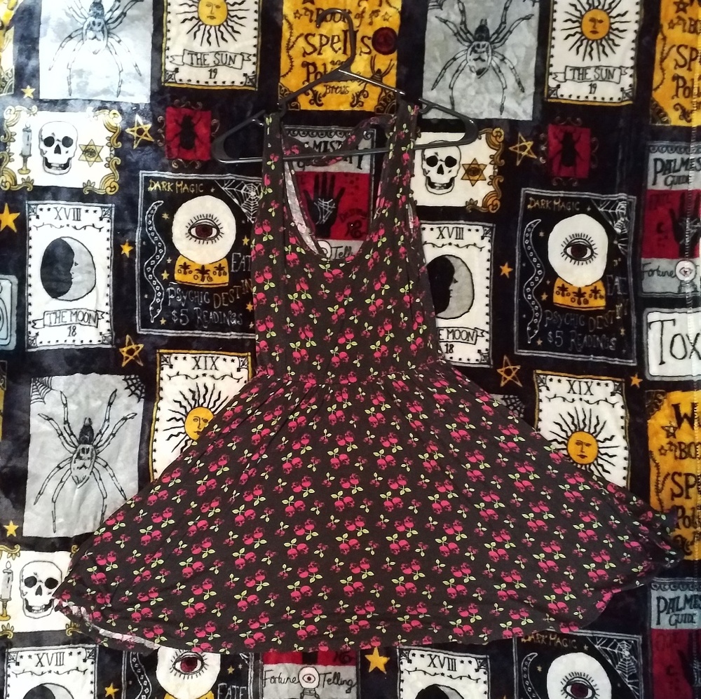 Cherry Skulls Skater Dress